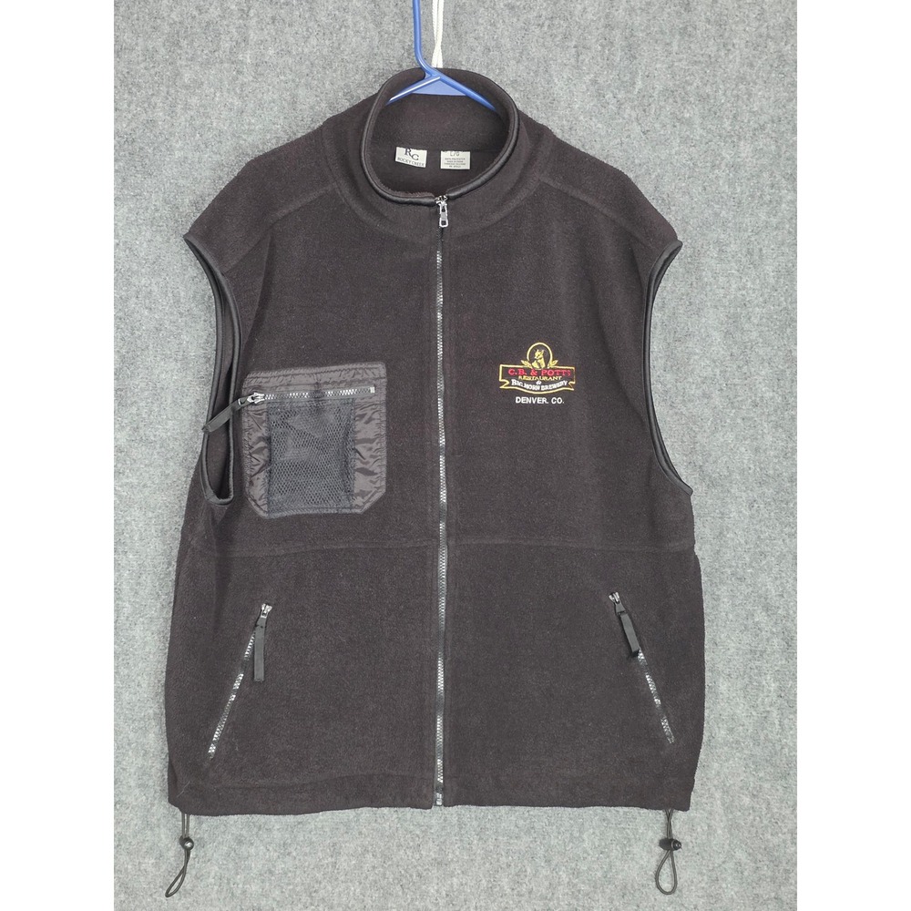 Rocky Creek Fleece Vest Mens L/G C.B. & Potts Big Horn Brewery Denver CO Outdoor